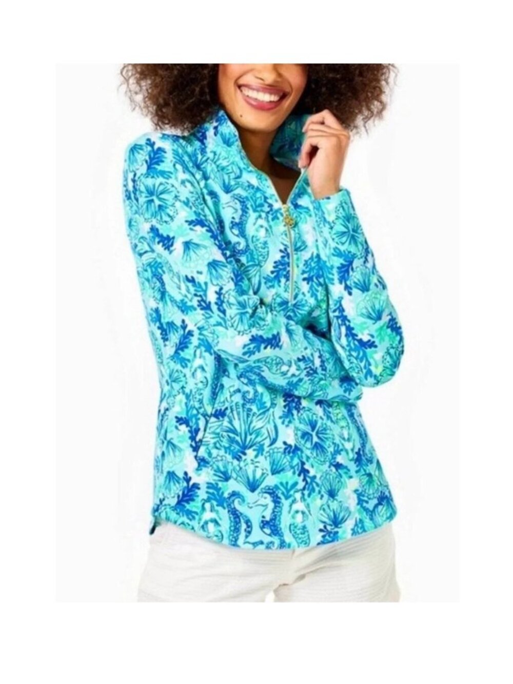 NWT Lilly Pulitzer Skipper Popover Half-Zip Sz M ⛵️